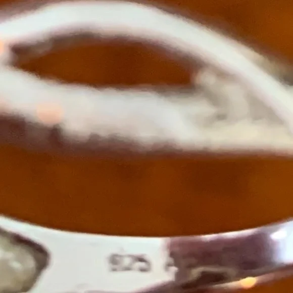 Sterling Silver 925 Cushion Cut Yellow Cubic Zirconia ring, sz 9.25 - Picture 8 of 12